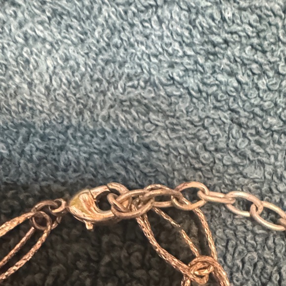 Anne Klein Silver Oval Link Chocker Necklace 6 3/4 without 3”Ext. - Picture 4 of 5